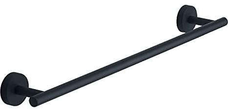 GEDY G-Osaka Porta Asciugamani CM.45, Colore Nero, Componenti in Cromall®, Acciaio Inox e contenitori in Vetro Satinato, Garanzia 10 Anni, Misure 5 x 45 x 7,6 CM e Peso 0,3 kg, Design R&S Gedy