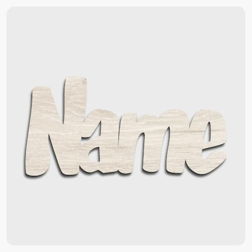 Namofactur personalisiertes Namensschild aus Holz mit LED-Beleuchtung | Mit Wunschname – warmweiße oder RGB-Beleuchtung mit USB und Fernbedienung wählbar; zur Wandmontage im Kinderzimmer
