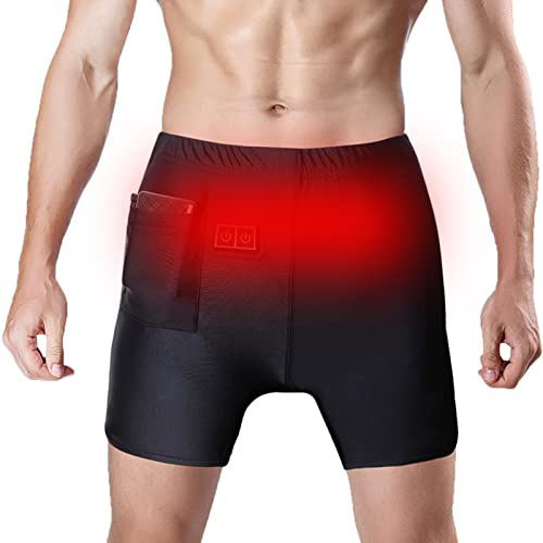 DNJKH Ropa Interior Boxer Calefactable USB, Calzoncillos Calefactable para Hombres, Temperatura térmica Ajustable, Lavable