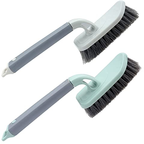 Roellgs 2 Pack Heavy Duty Abrasive Brush - Floor, Bathroom, Sink & Stovetop Cleaning Brush, Crevice & Groove Cleaning
