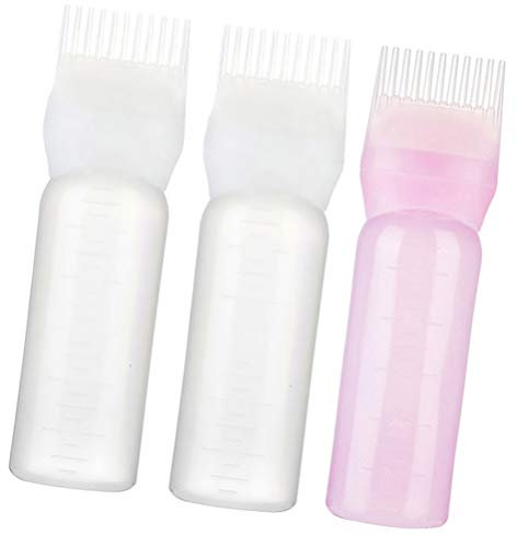 Beavorty 3stücke Teiliges Hair Dye Applicator Flasche Mit Kamm Friseur-werkzeug Für Haarfärbung Shampoo Und Pflege Für Salon Und Zuhause Langlebig Und Leicht