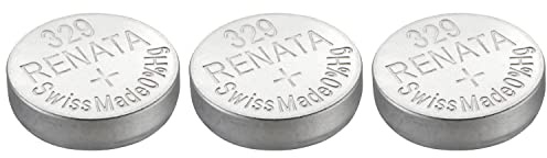 RENATA Pack of 3 Silver Oxide 329/SR731 SW 0% Mercury 1.55V Button Cell Batteries
