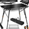 tectake® Campingtisch, Klapptisch aus Aluminium, Campingtisch faltbar, Reisetisch, Gartentisch klappbar, wetterfest, aufrollbare Tischplatte, höhenverstellbare Beine, Tragetasche, 90 x 52 cm - schwarz