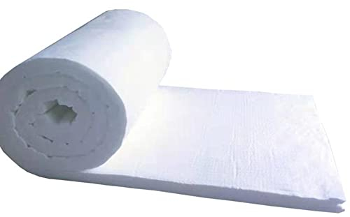 Feuerungszubehör - Feuerlöschdecken, Keramische Faser Isoliermatte (20/30/40/50mm dick), 2400f Temperaturbeständigkeit, Feuerfeste Matte Barriere für Öfen Öfen ( Farbe : Weiß , Größe : 50mm-2x6.56ft )