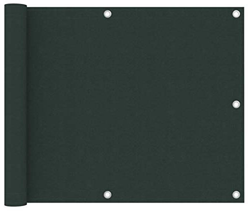 ShGaxin Toldo para balcón, Malla Protectora Balcon, Malla De Ocultacion, para Cubrir Vallas, Tela Ocultacion Jardin, Tela Oxford Verde Oscuro 75x500 cm