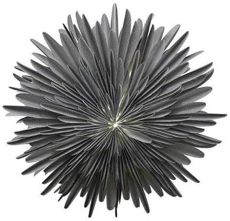 Mea-Living Stella Dalia grau 60 cm, Papierblume aus festem Papier - Leuchtstern, Papierstern, Weihnachtsstern