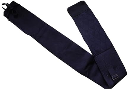 EKENDOCOM-SG027 - Indigo dyed cotton Shinai Bag- for three shinais with shoulder strap - 100% cotton kendo shinai