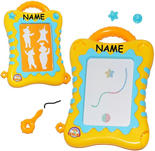 alles-meine.de GmbH Zaubertafel/magische Maltafel - Teletubbies - incl. Name - mit 2 Stempel & Vorlagen - Zeichentafel - Magnet Tafel - Kinder/wisch & Weg - Bastelset Mal..