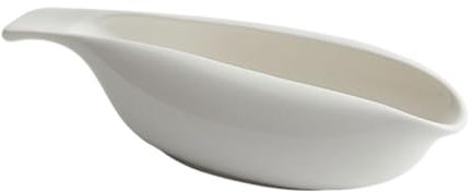 Saucière en porcelaine blanche de 200 ml avec grand versement et moins d'égouttements, passe au micro-ondes et au lave-vaisselle