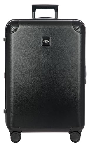 Bric's Amalfi Lightweight Hard Shell Suitcase – Expandable Checked Luggage with Water-Repellent Zip, Smooth 360° Wheels & TSA Lock - 27 Inch, Black