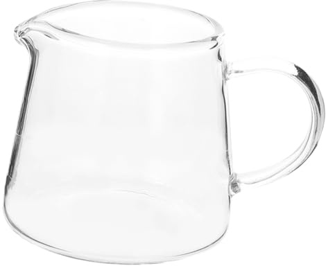 FONDOTIN Glas Sirupkrug mit Griff 450ml für Getränke und Honig | Transparentes Design, Hitzebeständig und Griffsicher, Einfache Form für Küche und Tisch