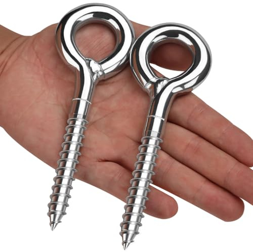 Anclaje para Andamio Ganchos Tornillos de Ojo(2Pcs, M12x90mm) | Tornillos de Anillo Galvanizado Pernos de Ojos Pesado para Anclaje de Andamios Fijación de Pared Levantar