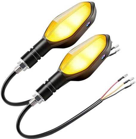 iPalamila 2 Stück Blinker motorrad Mit Projektionsfunktion,12V led blinker,27 Beleuchtungsmodi,IP65 Wasserdicht Blinkerlicht Universal Für Motorrad,Moped,Motocross,Quad