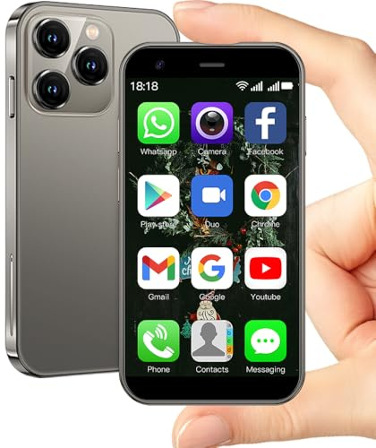 4G Mini-Smartphone mit 3-Zoll-HD-Display, Quad-Core-Prozessor, Dual-SIM, 3+64 GB Speicher, 2000 mAh Akku, ohne SIM-Lock – Perfekt für Kinder, Schüler und Studenten Kompaktes Touchscreen-Smartphone