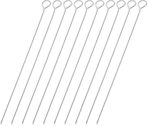 Baluue Agujas Perforadoras para Mechas de Velas 25 CM de Acero Inoxidable Pasadores de Posicionamiento de Mecha para Fabricación de Velas Kit de 10 Piezas para Manualidades