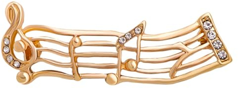 HOMSFOU Spille a Tema Musicale Note Musicali in Lega Strass, Spille da Petto per Cappelli Decorate per Feste, Eventi Musicali e Accessori per Abbigliamento Donna