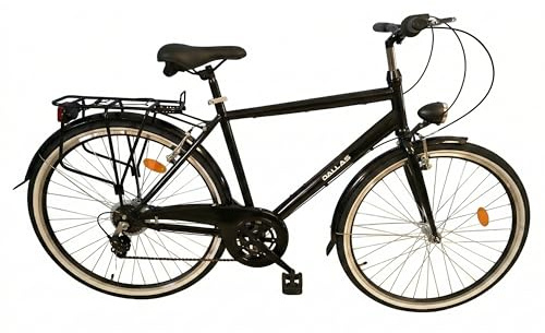 Fahrrad 28 Zoll - Bequemes Trekkingrad für Damen und Herren - mit 7-Gang Shimano Schaltung - Robustes Herrenfahrrad mit Stahlrahmen - Cityrad - Dallas City Trekking - Schwarz