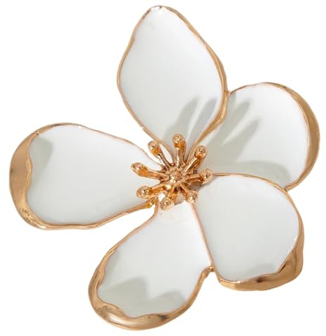 Jazuaiao Einzigartige Statement Ringe mit großen Perlen, Blumen Fingerschmuck für stilvolle Frauen, auffällige Hochzeits Party Accessoires, große Perlenringe