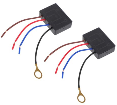 POPETPOP 2 Pièces Module Variateur Tactile LED Noir avec Fonction 4 Niveaux de Réglage pour Lampe de Bureau en Abs Portable, pour Chambre ou Bureau D'étude