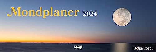 Mondplaner 2024: Der Wochenplaner für den Schreibtisch – Mit Monatsübersicht und viel Platz für Termine und Notizen – auch zum Aufstellen – 32,0 x 10,7 cm