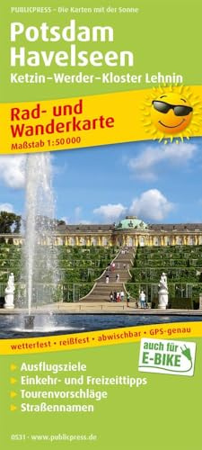 Publicpress Rad- und Wanderkarte Potsdam, Havelseen, Ketzin, Warder, Kloster Lehnin 1:50.000: Rad- und Wanderkarte mit Ausflugszielen, Einkehr- & ... 1:50000 (Rad- und Wanderkarte: RuWK)