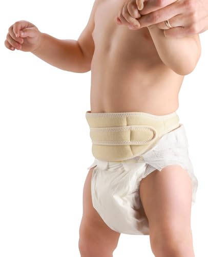 Tonus Elast Bandage Médical pour Hernie Ombilicale pour Enfants, Ceinture de Soutien du Nombril pour Bébé, Orthèse Herniaire Réglable pour Nourrissons
