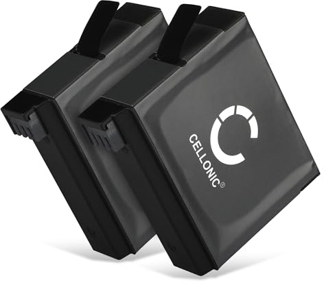 CELLONIC 2X Akku kompatibel mit GoPro Hero 4, Black, Plus, 335-06532-000 | (1160mAh-3.8V-Lithium-Ionen) für GoPro Hero 4 Silver, AHDBT-401