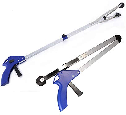 Prettyui Aluminium Faltbarer Greifer Greifarm Müllzange Greifzange Greifhilfe Handgreifer,Länge 82cm