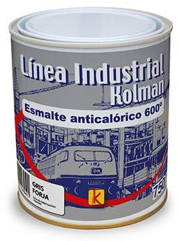 Kolmer Esmalte anticalórico 600 °c gris forja. Pintura anticalórica alta temperatura (750 ml.)