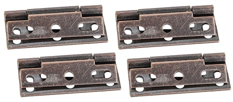 Kit de 4 charnières anglaises Bronze 51x35 mm avec déport de 8 mm