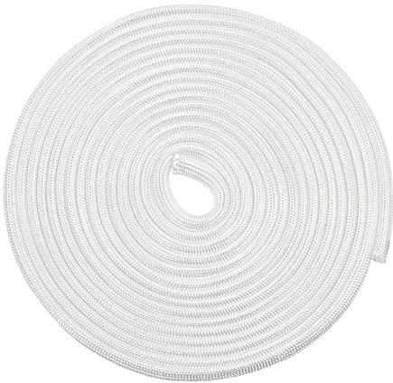 Rebower Fibra Vetro Manicotto Isolato Cavo Protezione Tubo [per Applicazioni Alta Temperatura] - 9.84Pi-4mm / Bianco