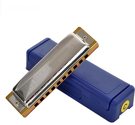 Mundharmonikas Harfe, 10-Loch-Mundharmonika, Diatonische Harfe, Holzkörper, Tonart Von CDEFGA (Color : Key of E)