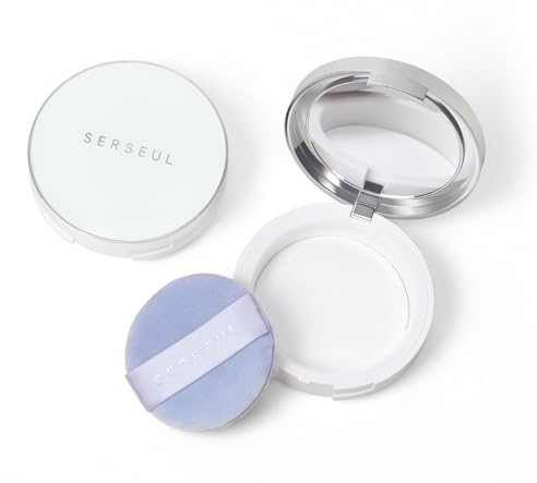 SERSEUL Translucent Setting Powder Clean Matte Pressed Powder Oil Control Face Finishing Pressed Powder with Soft Focus Effects Long Lasting Face Powder