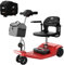 VOCIC D50 Elektromobil Faltbar Leicht(22KG),25KM Seniorenmobil Mobilitätsroller Klappbar für Senioren,Elektrischer Rollstuhl Scooter bis 136KG für Allen Gelände mit Abdeckplane,5 Jahre Garantie|Rot