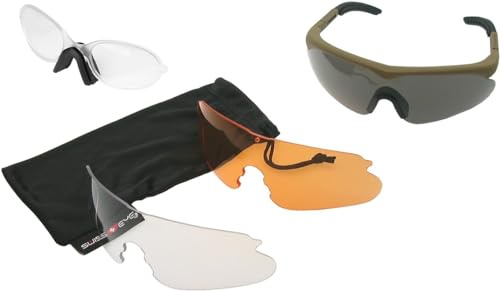 blntackle76 Set Swiss Eye® Raptor incl Clip Adapter für Sehstärken Korrektur Brille balistiche Schutzbrille, Schießbrille, Sportbrille Wechselgläser, swisseye ® Farbwahl