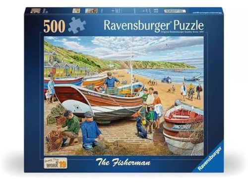 Ravensburger Happy Days at Work No.19 The Fisherman 500 Piece Jigsaw Puzzle for Adults and Kids Age 10 Years Up
