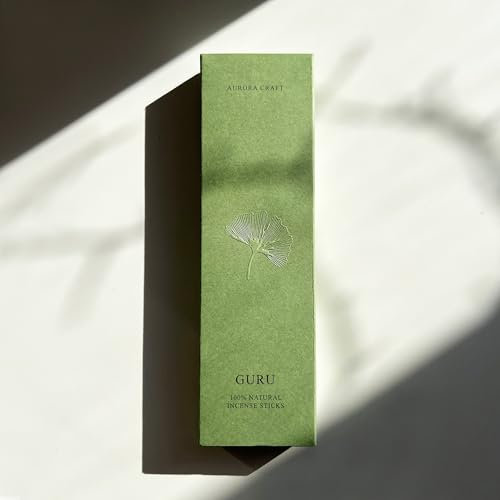 AURORA CRAFT - Guru - 100% natürliche, Bio - Räucherstäbchen - Palo Santo, Zimt, Nelke, Orange