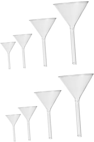 MAGICLULU 8 Pz imbuto vetreria da laboratorio piccoli imbuti per piccole bottiglie bicchiere chemical bottiglie d'acqua filtro articoli da laboratorio in attrezzature da laboratorio