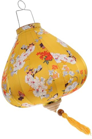 BESPORTBLE Wasserdichter Kronleuchter Traditionelle Laterne Orientalische Hängende Japanische Seidenlaternen Chinesische Seidenlaternen Ovale Seidenlaterne Hängende Seidenlaternen