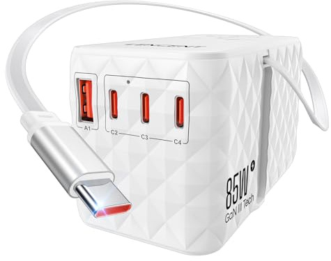 LENCENT Internationell Reseadapter, 85W GaN3 Universaladapter