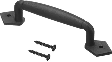 sourcing map Barn Door Handle, 8 Inch Gate Handles Door Hardware for Gate Garage Sheds Furniture, Black