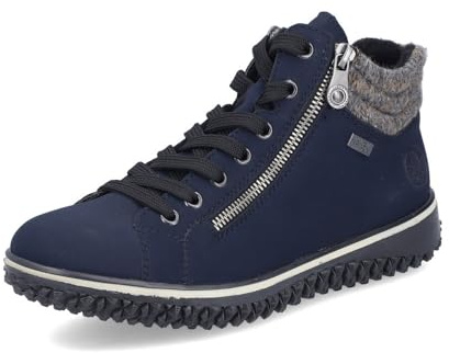 Rieker Stivaletti classici da donna Z4263, stivaletti da donna, impermeabili, riekerTEX, Blu 14., 38 EU