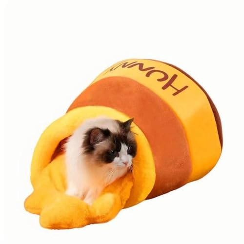 Panier pour chat et lit pour chien - Lavable - Coussin souple amovible - Lit grotte chaud pour petits chiens et chats - Lit améliorant le sommeil pour la maison et l'appartement