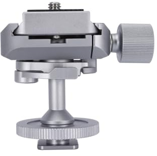 NICEYRIG 180° Mini Ball Head, Arca QR and Cold Shoe for Tripod and Monitor | mini ball head, 180 degree rotating head, arca quick release, cold shoe mount, camera tripod head