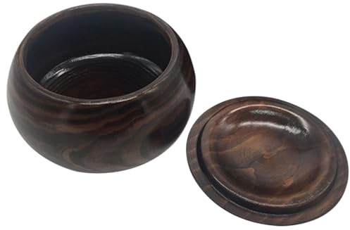 Toddmomy Bol De Rangement Bois pour Pièces Jeu Go avec Couvercle Pot Résistant à Humidité pour Bol Multifonction pour Jeu Échecs Bois Traditionnel
