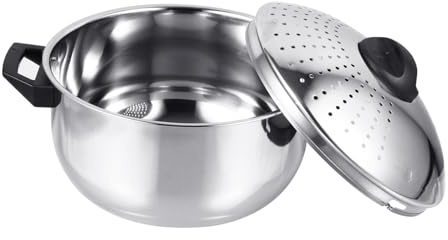 DOITOOL Casserole Acier Inoxydable pour Pâtes et Soupe Pot à Haute Température pour Cuisson sur Cuisinière à Gaz Léger et Facile à Nettoyer Multifonction pour Nouilles et Porridge