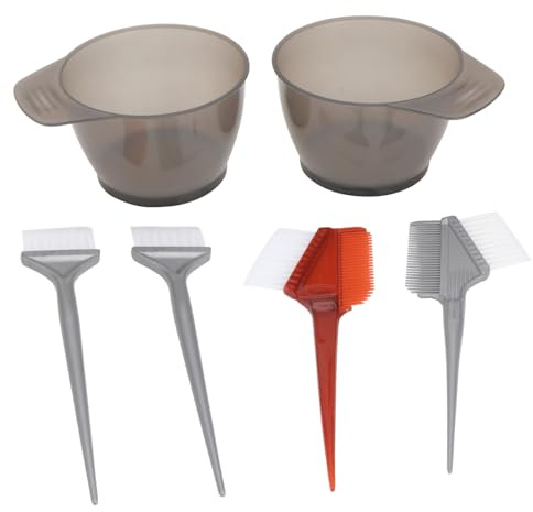 minkissy 2 piezas Cuencos Grandes para Mezcla de Tinte y Peines Profesionales para Peluquería Recipientes Reutilizables de Plástico para Coloración de Cabello Diseño Antideslizante para