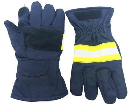 KOROBIE Schnittschutzhandschuhe, Feuerfeste, wärmeisolierende, schnittfeste und wasserdichte Feuerwehrhandschuhe