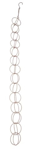 FACAIIO Rain Chain for Outdoor Use, 1M Metal Water Downspout with Hanging Hook, Copper Finish Decorative Drainage for Roof, Shed, Pavilion, Garden