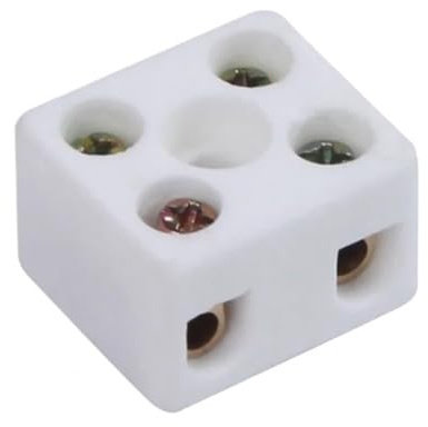 Morsettiera in ceramica Morsettiera for cablaggio in ceramica 1 in 1 uscita Terminale in ceramica elettrico resistente alle alte temperature 250 V in rame(150A 2 In 2 Out)